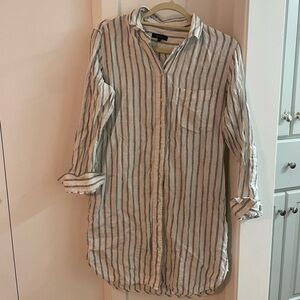 Quince European linen shirt dress